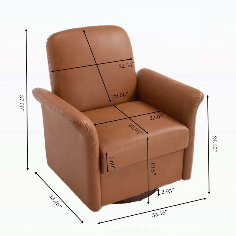 Swivel Accent Chair with Wood Base for Comfortable Reading and Living Room Elegance