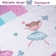 preview thumbnail 4 of 4, Cozy Line Ballerina Pink Girls Reversible Cotton Quilt Bedding Set with Decorative Pillows