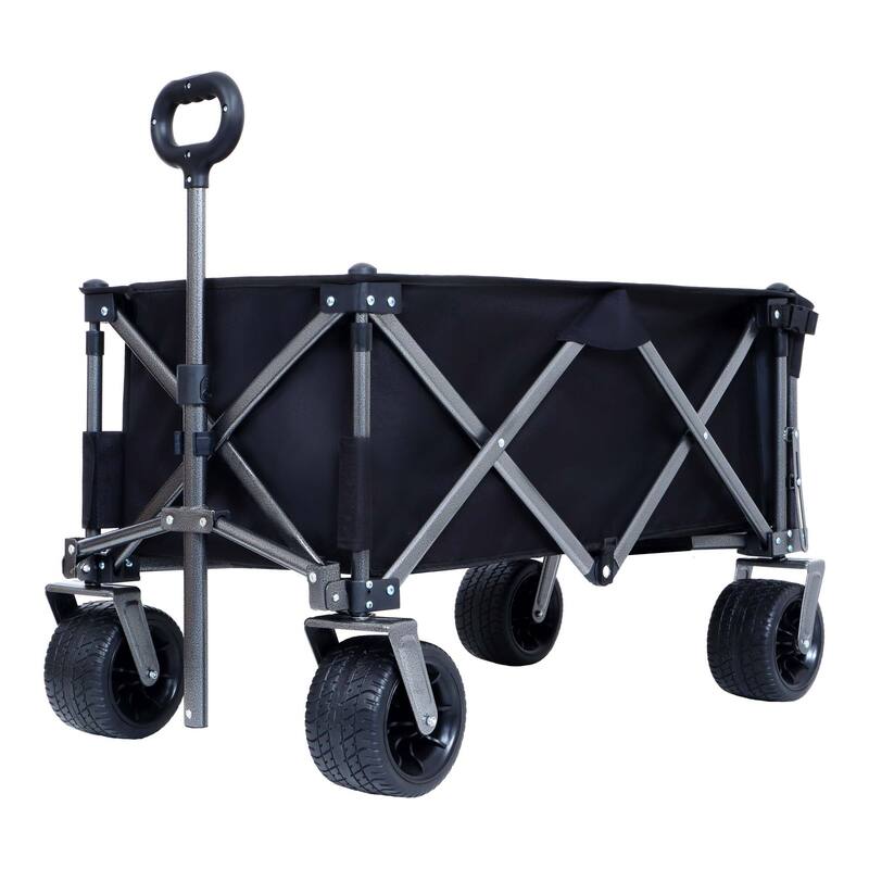 Collapsible Folding Wagon with Big Wheels - N/A