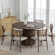 preview thumbnail 18 of 41, Solid Wood Round Dining Table for 4-8 People Nordic style