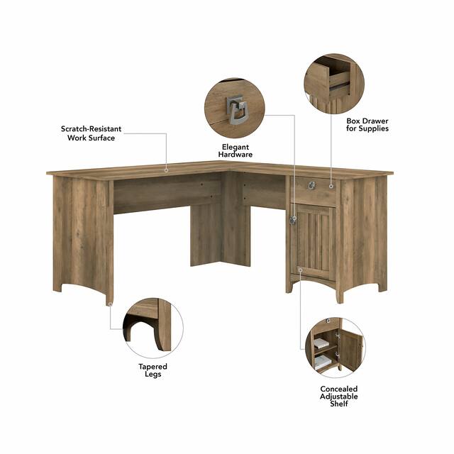 Salinas L-shaped Storage Desk by Bush Furniture