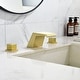 preview thumbnail 11 of 26, Double Handle Waterfall Bathroom Tub Faucet Brushed gold