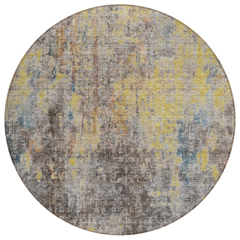 HomeRoots Abstract Transitional Rectangle Outdoor Rug