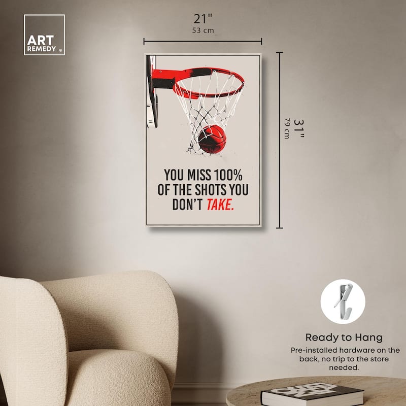 The Shots You Take Hoop Canvas by Art Remedy