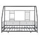 preview thumbnail 19 of 18, Metal Twin Size House-shaped Platform Bed Frame with Trundle and Shelf