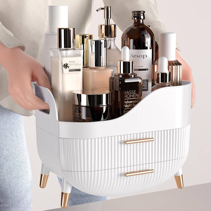 Makeup Organizer with Drawers - 7.3"D x 9.9"W x 7.9"H