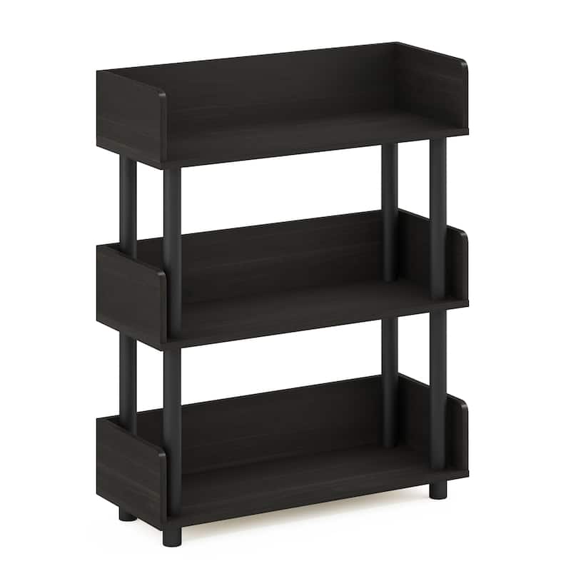 3 Tiers Wood Household Shelving Unit in Espresso (23.62 in. W x 29.61 in. H x 9.21 in. D) - 23.62