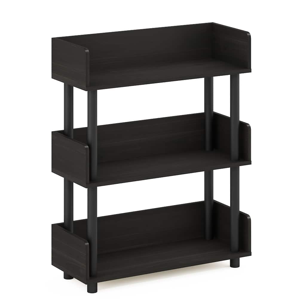 3 Tiers Wood Household Shelving Unit in Espresso (23.62 in. W x 29.61 in. H x 9.21 in. D) - 23.62