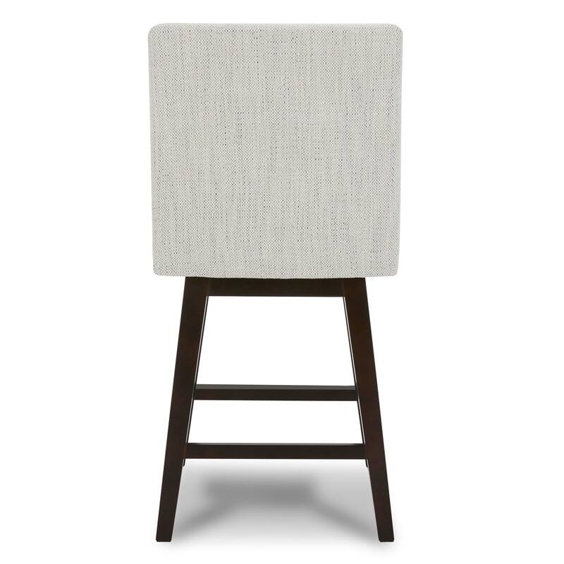 Spruce & Spring Luca Counter Height Swivel Barstool with Solid Wood Legs