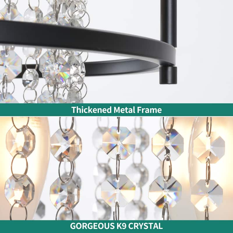 Moasis Round/Square Crystal Chandeliers Modern Hanging Light