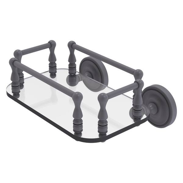 Allied Brass Prestige Regal Collection Wall Mounted Horizontal Guest Towel Holder in Matte Gray