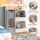 preview thumbnail 5 of 8, Gymax Kids Toy Storage Organizer 5 Cubbies Wooden Bookshelf Display