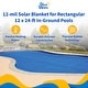preview thumbnail 15 of 26, Blue Wave 12-mil Solar Blanket for Rectangular In-Ground Pools