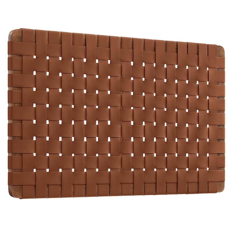 Sparta Wall-Mount Twin/Full/Queen/King Vegan Leather Weave Headboard