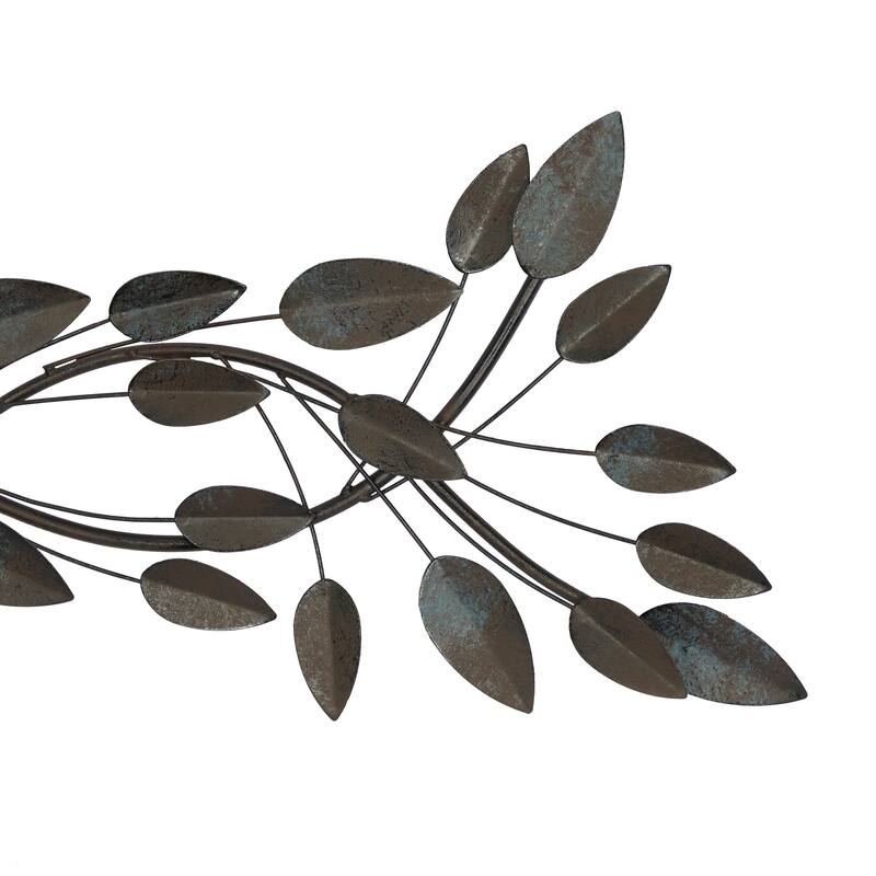 Brown Metal Leaf Home Wall Decor