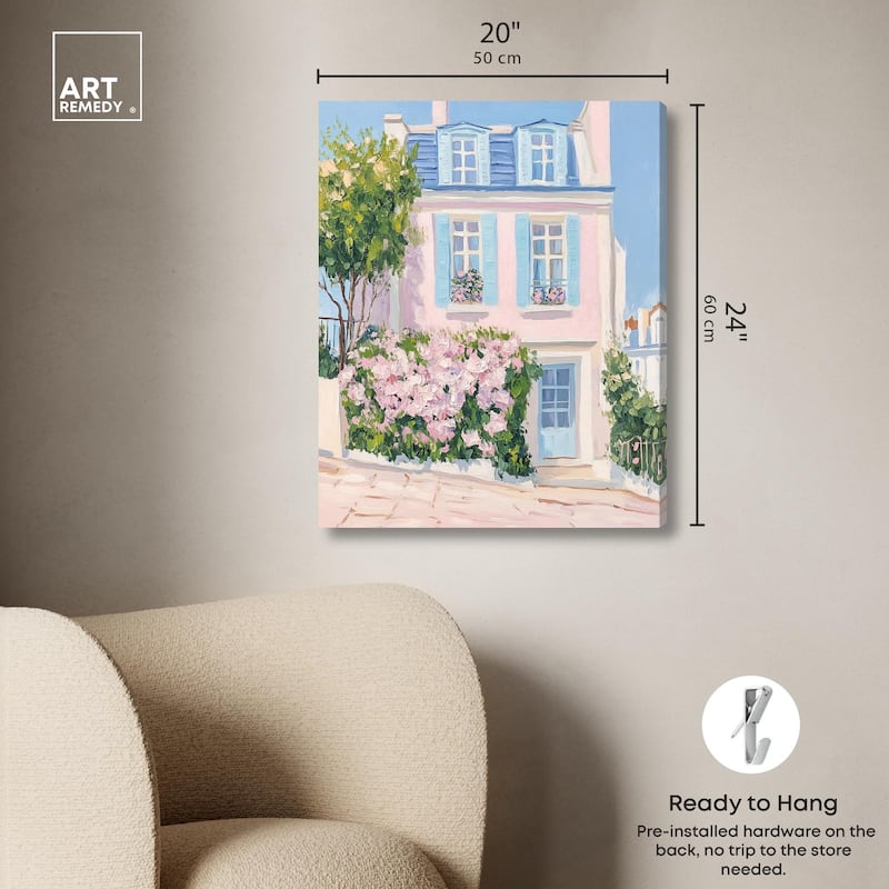 Rosy Residence Canvas by Art Remedy, Gallery Wrapped