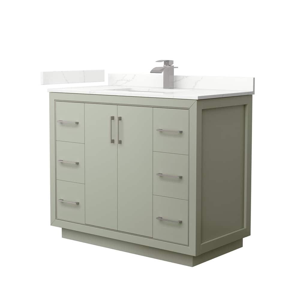 Wyndham Collection WCF111142S-QTZ-UNSMXX Icon 42" Free Standing Single