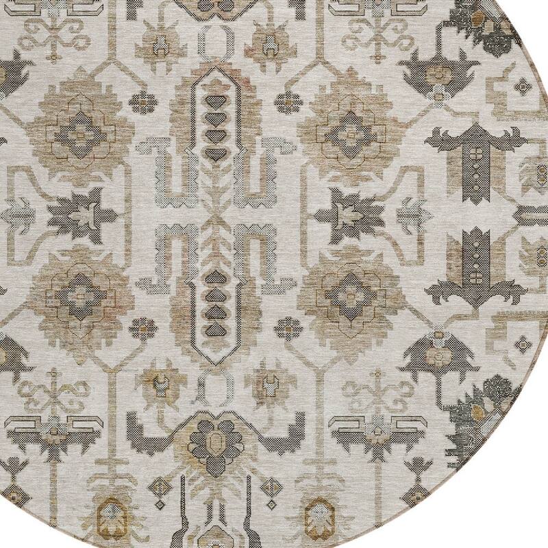 HomeRoots Oriental Traditional Rectangle Outdoor Rug
