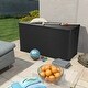 preview thumbnail 2 of 6, vidaXL Patio Storage Box Anthracite 47.2"x22"x24.8" PP Rattan - 47.2" x 22.05" x 24.8"