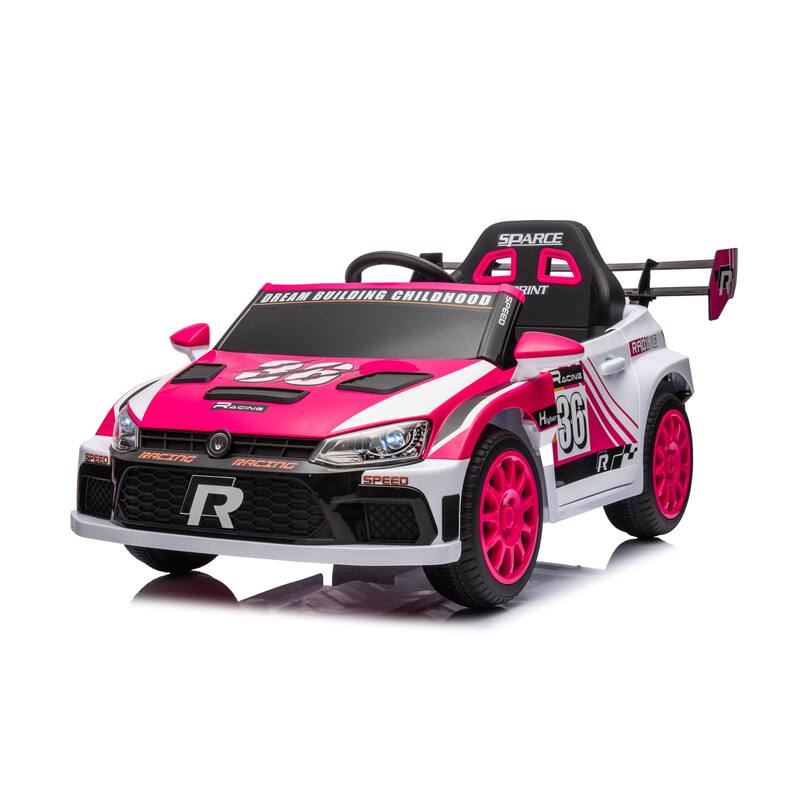 12V Kids Ride-On Car with Remote Control, Dual Drive 20W Motors, Music & Lights, Safety Belt, 4-Wheel Suspension, for Ages 5-8