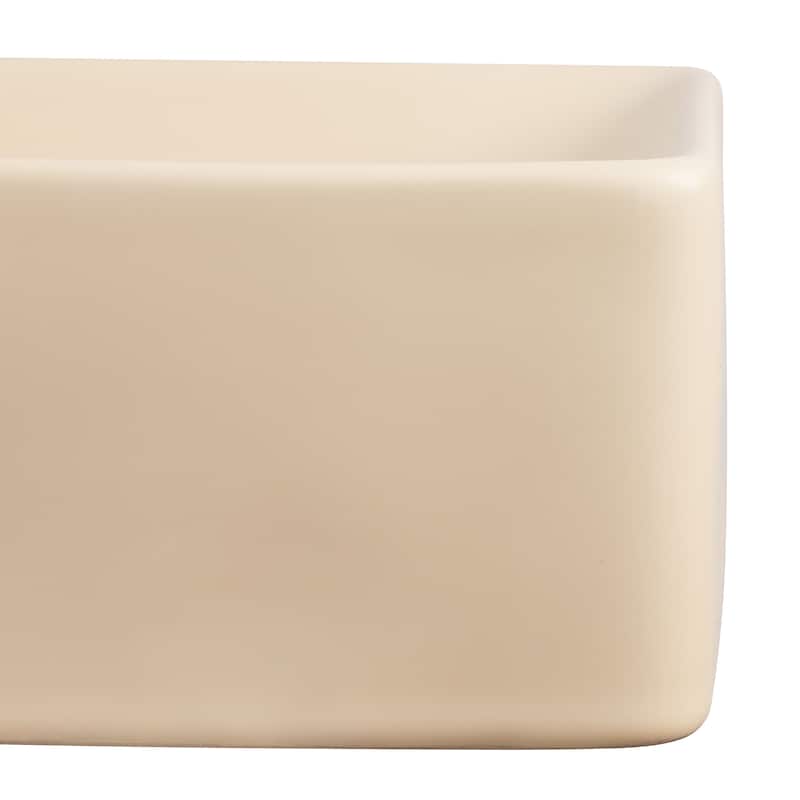 Felix Modern Wall Mounted Rectangular Ceramic Mini Sink, By JONATHAN Y