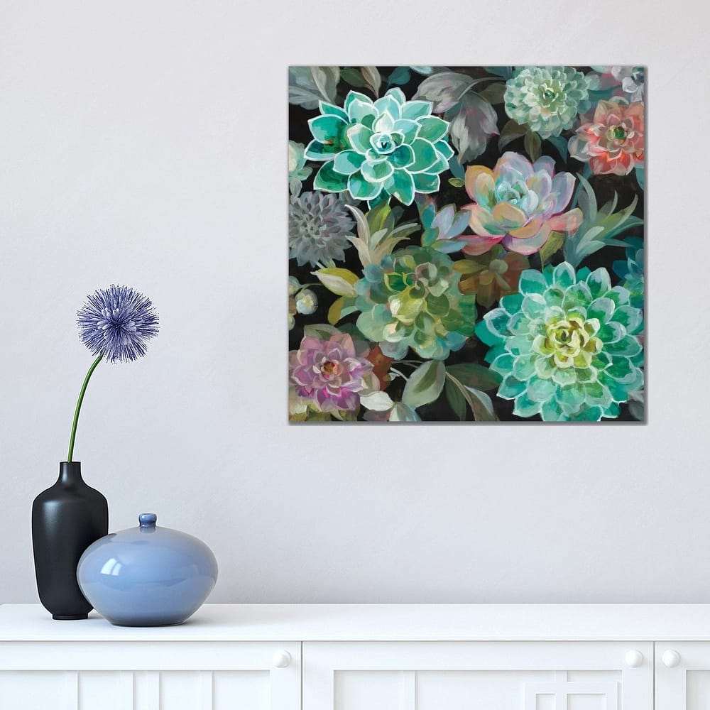 iCanvas "Floral Succulents In Zoom" by Danhui Nai Canvas Print