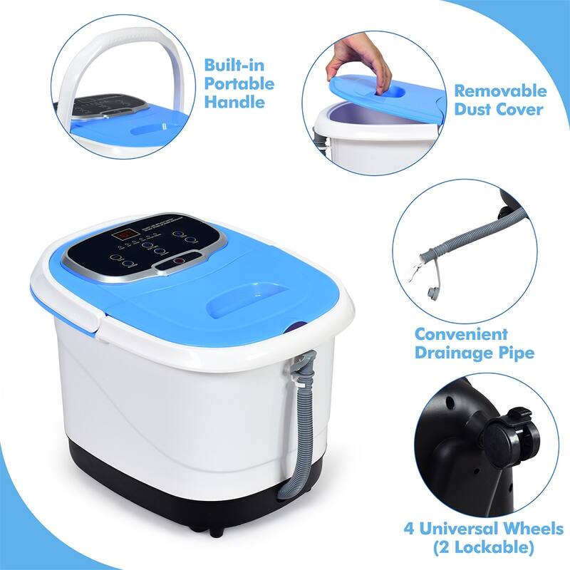 Relax Heated Foot Spa Comprehensive Foot Relief with Heat and Massage - 15" x 18" x 15" (L x W x H)