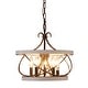 preview thumbnail 18 of 22, Bella Depot 5-Light Rustic Cage Wood Chandelier Dimmable Lighting, 15.7" Adjustable Farmhouse Pendant Light for Kitchen Island
