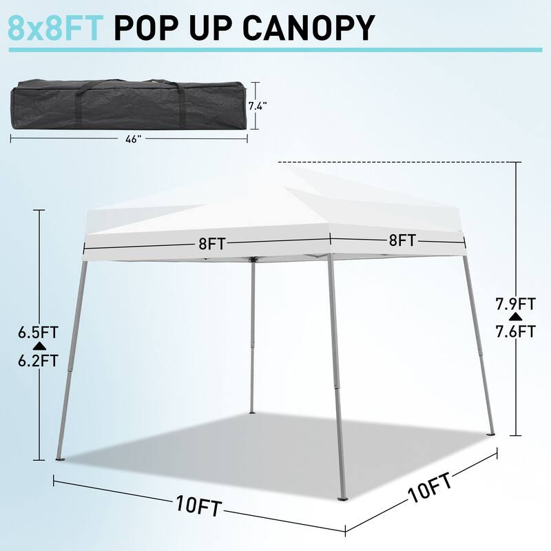 Ainfox 10 x 10ft Pop Up Canopy Tent Instant Shelter UV-protected Inclined Leg