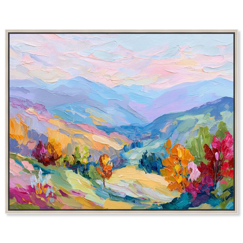 Colorful Valley I Canvas by Art Remedy - Silver - 20" x 16"