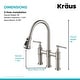 preview thumbnail 7 of 66, Kraus Allyn Traditional 3-Function Bridge Pulldown Kitchen Faucet