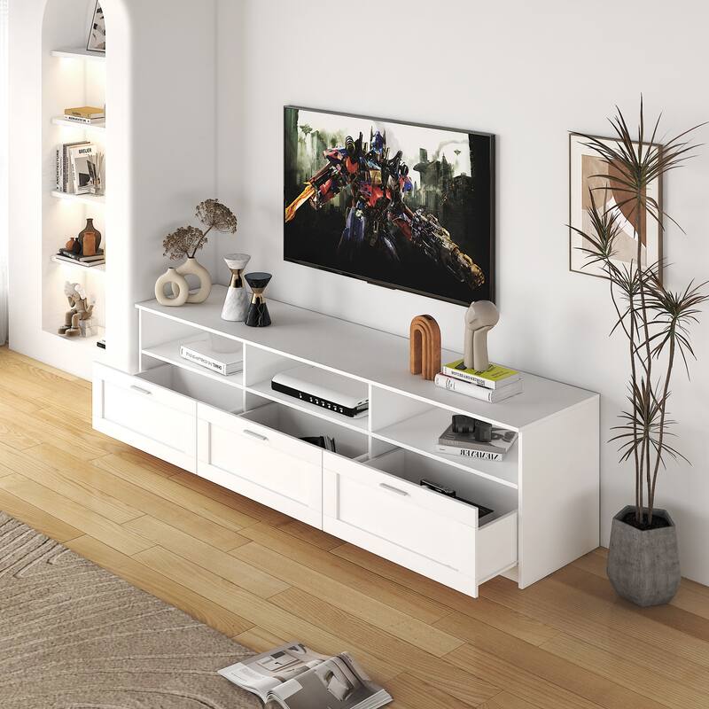 modern minimalist TV cabinet 80 inch TV stand