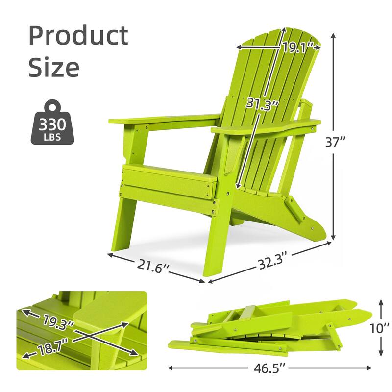 Aoodor Folding Patio Chairs - Stylish and Portable Seating - 32.3'' x 21.6'' x 37''