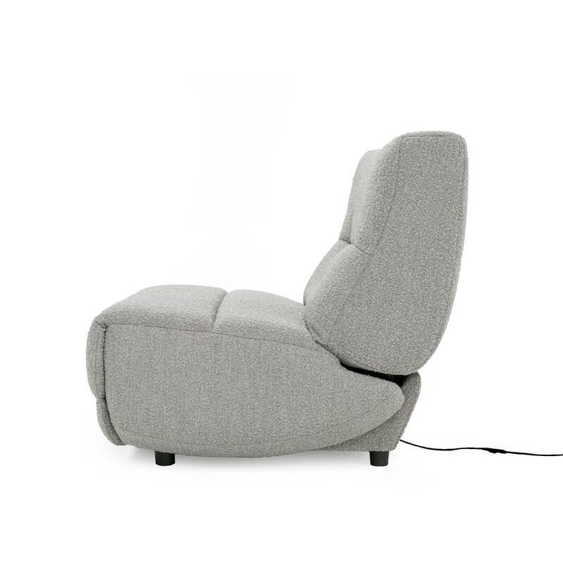 Divani Casa Basil Modern Grey Fabric Large Electric Recliner Chair