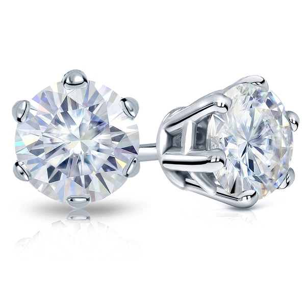 Auriya 3 1/2ctw Round Moissanite Stud Earrings Platinum - 7.8 mm, Push-Backs - 7.8 mm, Push-Backs. Opens flyout.