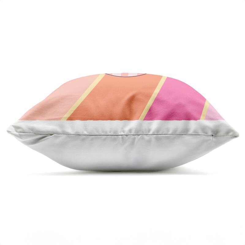 Stupell Beaming Floral Peace Symbol Printed Outdoor Throw Pillow Design by Jesse Keith