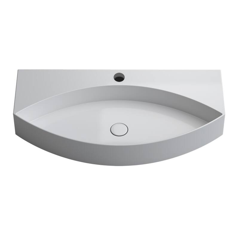 WS Bath Collections Occhio 90.45.01 Occhio 35-5/8" Specialty Ceramic - Glossy White