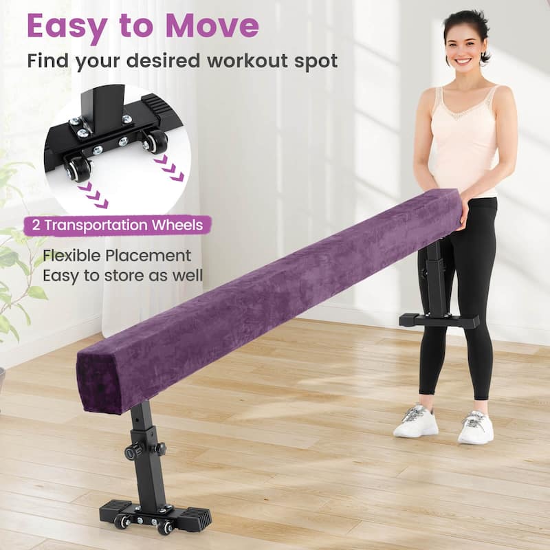 Goplus 7.5 ft High and Low Gymnastics Beam with 3 Heights Heavy Duty - See Details