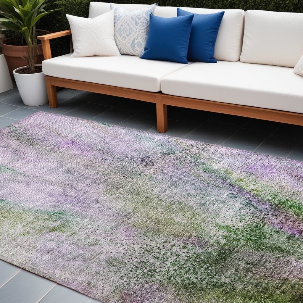 Almisi Contemporary Abstract Weather Resistant Modern Chic Outdoor Rug