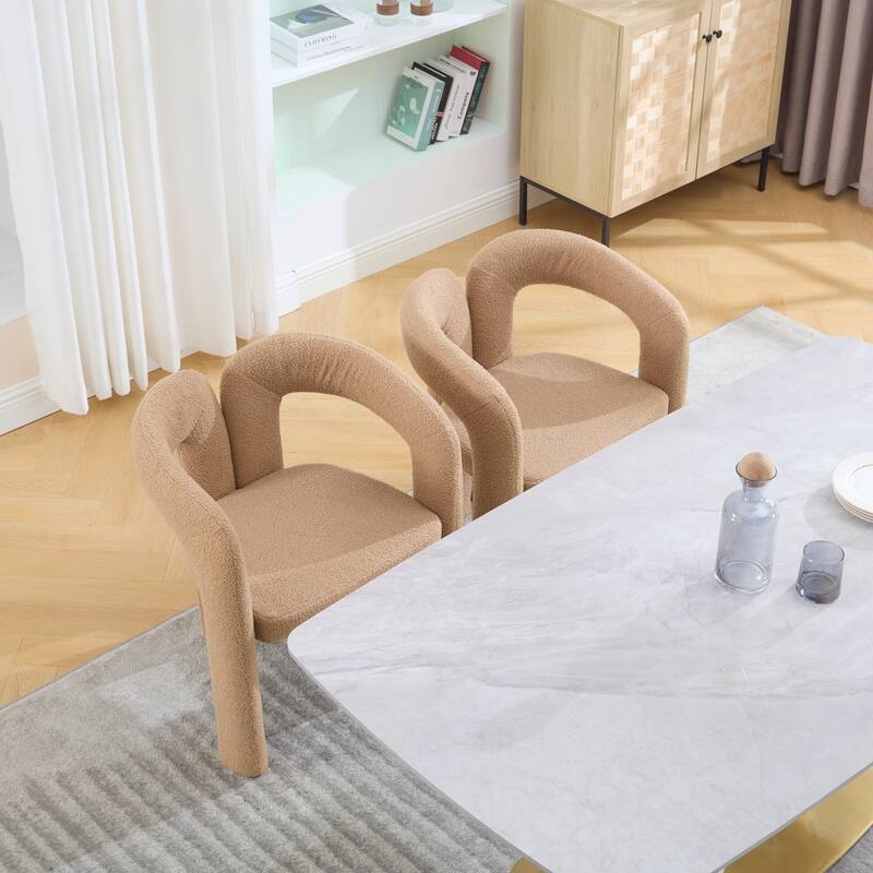 Velvet Fabric Upholstered Accent Chair Set of 2