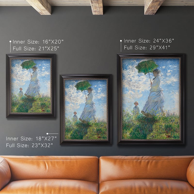 Woman with a Parasol  Premium Framed Canvas- Ready to Hang