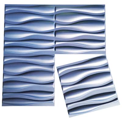 Art3d 3D Wall Panels PVC Wave Design I (32 Sq.Ft)