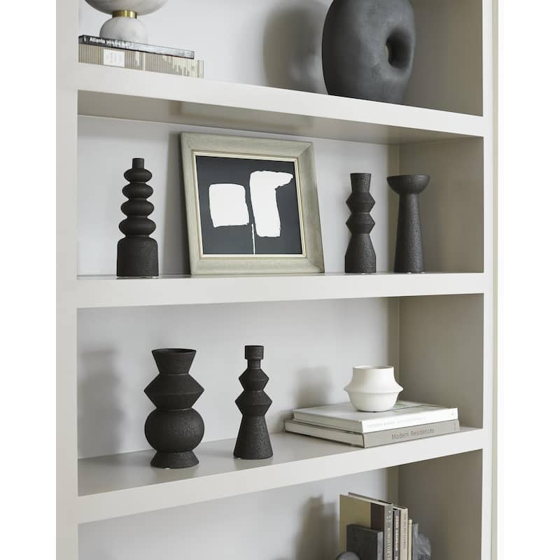 Ambrosios Modern Ceramic Vase Set - Black
