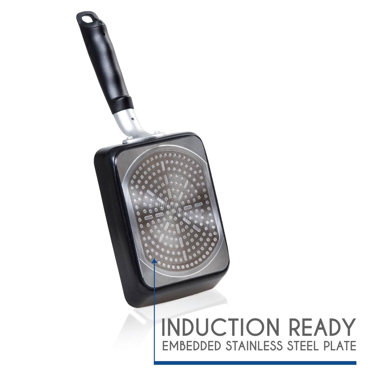 TECHEF Tamagoyaki Japanese Omelette Pan/Egg Pan Medium/Black On