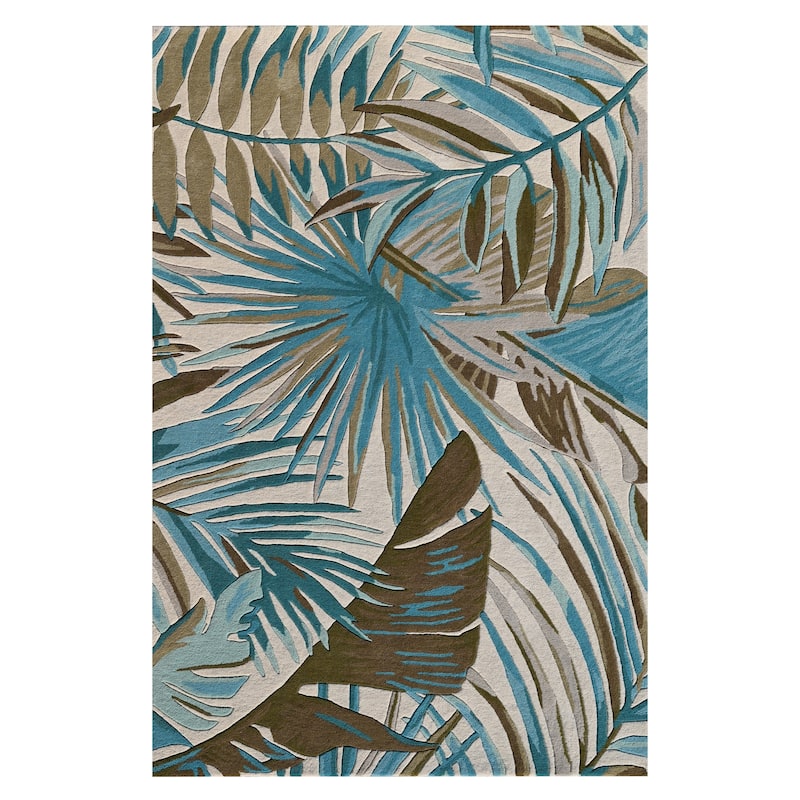 Domani Saunt Hand Tufted Wool Ocean Palms Area Rug - 3'3" x 5'3"