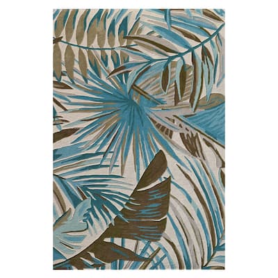 Domani Saunt Hand Tufted Wool Ocean Palms Area Rug
