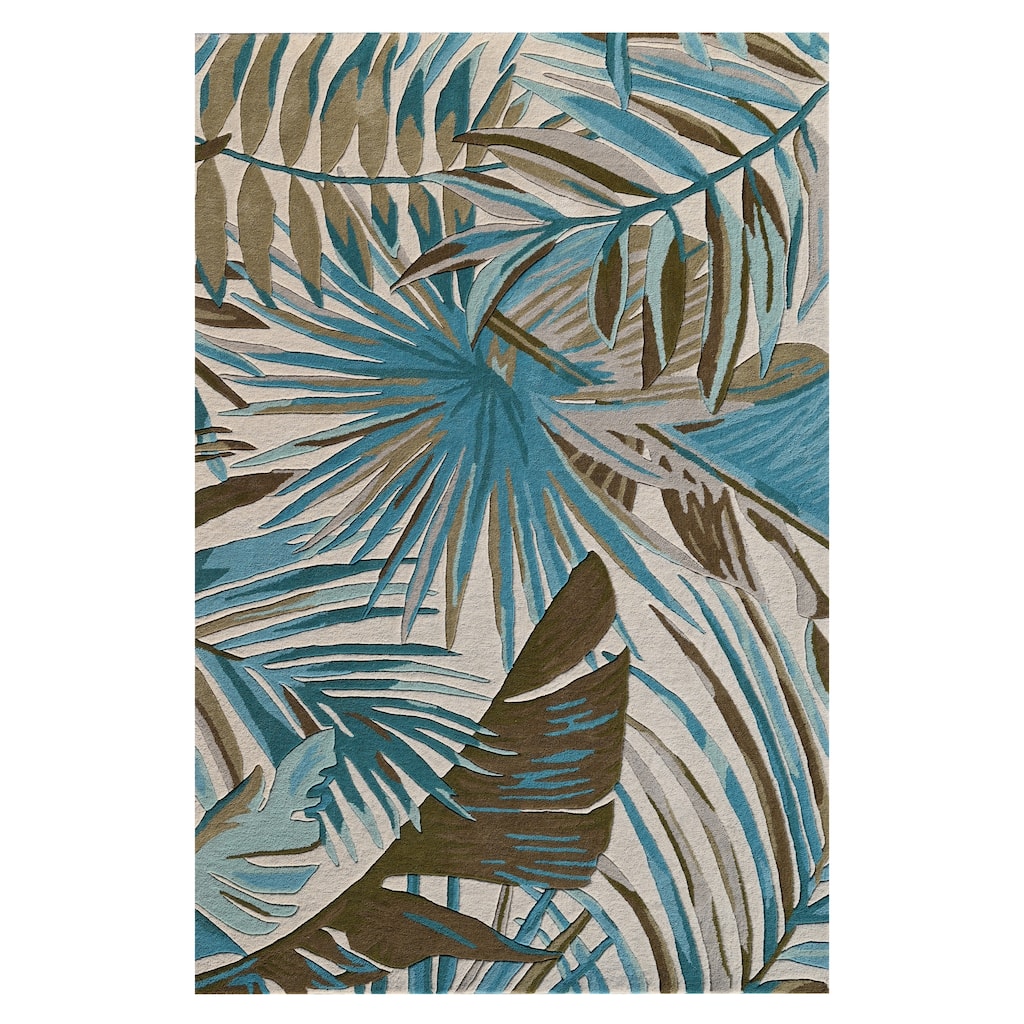Domani Saunt Hand Tufted Wool Ocean Palms Area Rug
