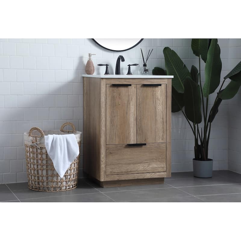Elegant Lighting VF19424 Blake 24" Free Standing Single Basin Vanity