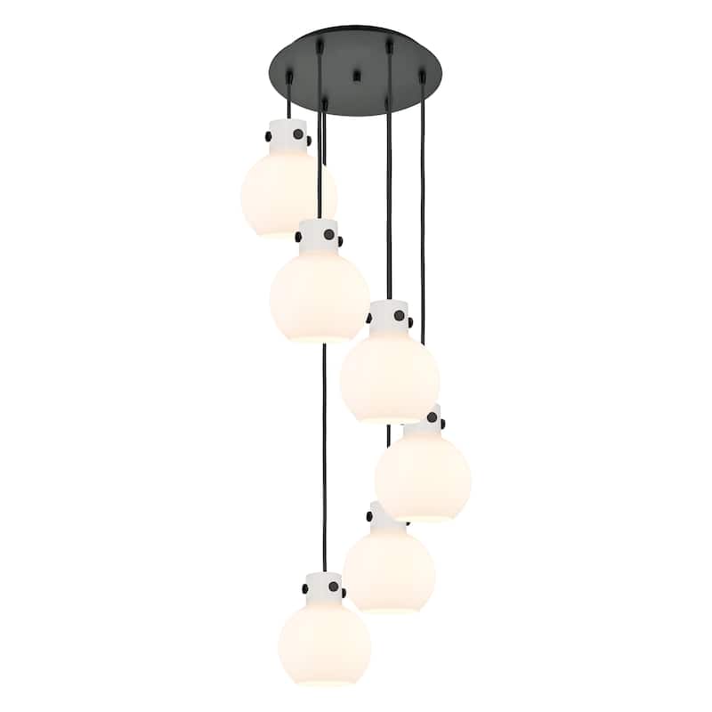 Innovations Lighting Newton Sphere - 6 Light 8" Cord Hung Multi Pendant - 14" Canopy