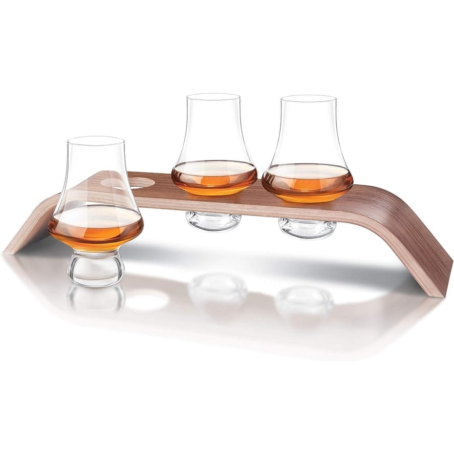 Final Touch Whiskey Flight Tasting Crystal Set of 3 - 6.5 Oz
